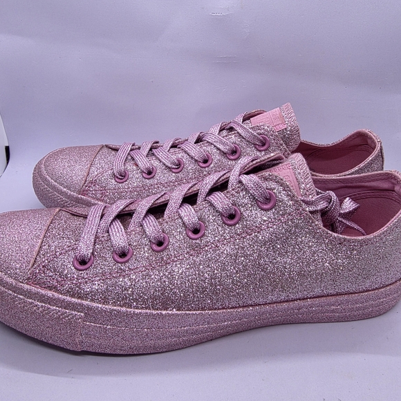 Converse 162993C Womens 10 Chuck Taylor All Star Pink Glitter Sneakers Shoes NEW - Picture 6 of 15
